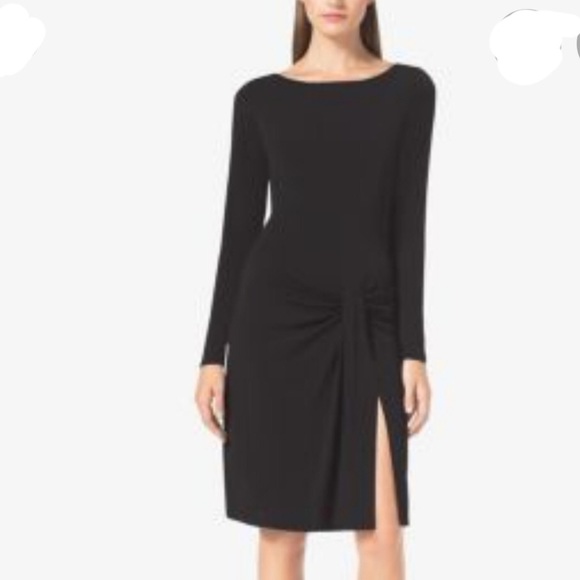 Michael Kors Dresses & Skirts - Michael Kors fun black front slit Jersey dress